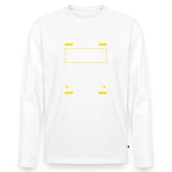 je n ai que 65 ans / humour anniversaire 65 ans - T-shirt manches longues Premium bio Homme - blanc - Devant - Nico (187cm)