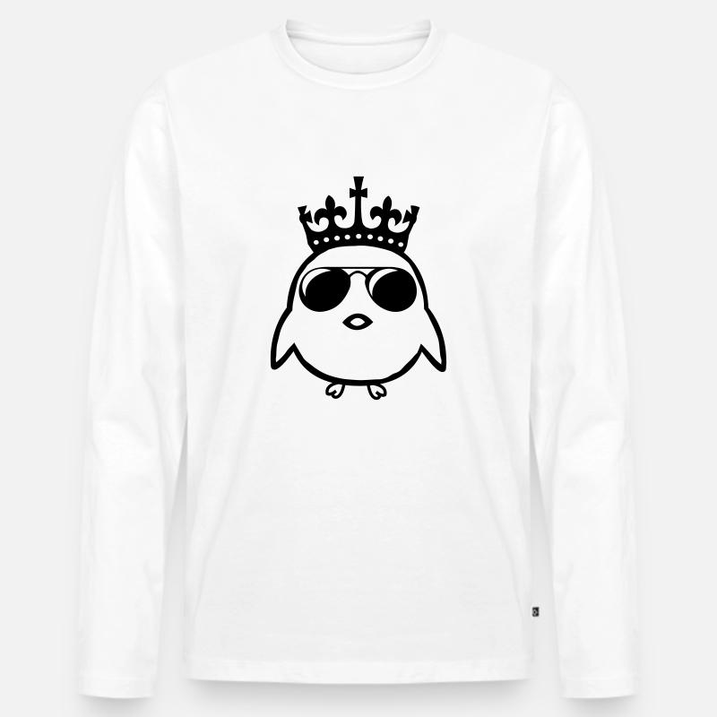 king kücken - Männer Premium Bio Langarmshirt - Weiß