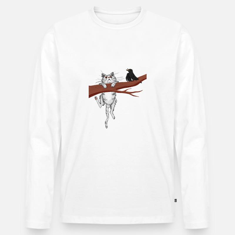 Hang in there 01 - Männer Premium Bio Langarmshirt - Weiß
