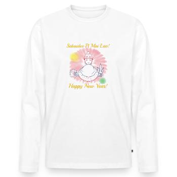 Laos Laote Laoten Neujahr I Geschenk - Männer Premium Bio Langarmshirt - Weiß - Vorne - Nico (187cm)