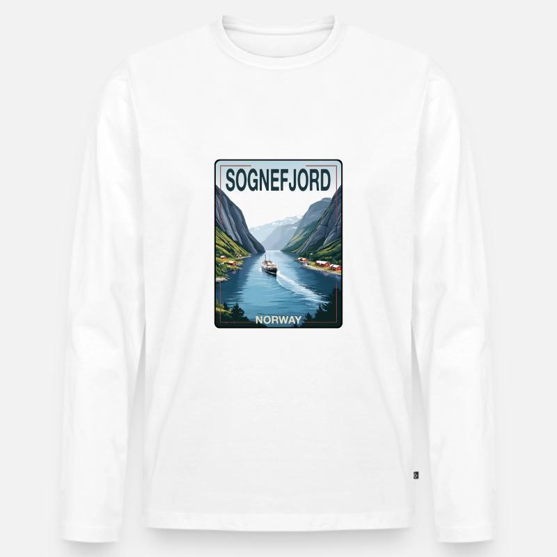 Sognefjord - Männer Premium Bio Langarmshirt - undefined