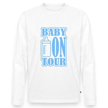 Baby on Tour - Männer Premium Bio Langarmshirt - Weiß - Vorne - Nico (187cm)