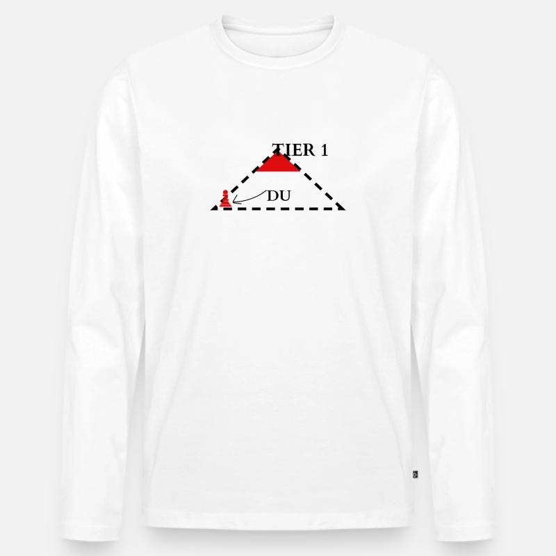 TIER 1 - Männer Premium Bio Langarmshirt - Weiß