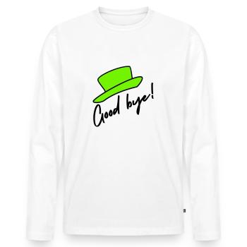 Queen Elisabeth - Good bye - Men's Premium Organic Long Sleeve Shirt - white - Front - Nico (187cm)