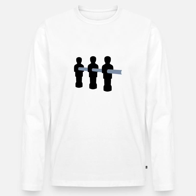 Kicker - Männer Premium Bio Langarmshirt - Weiß