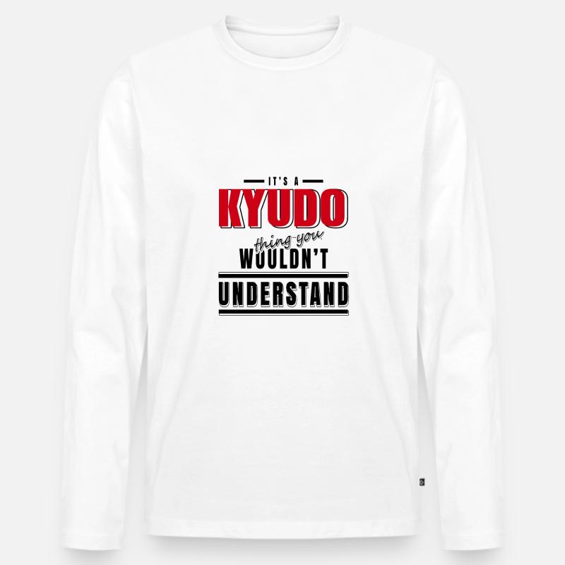 Kyudo - Männer Premium Bio Langarmshirt - Weiß