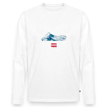 Kitzsteinhorn,mountain,mountains,Austria,ski area,skiing - Men's Premium Organic Long Sleeve Shirt - white - Front - Nico (187cm)