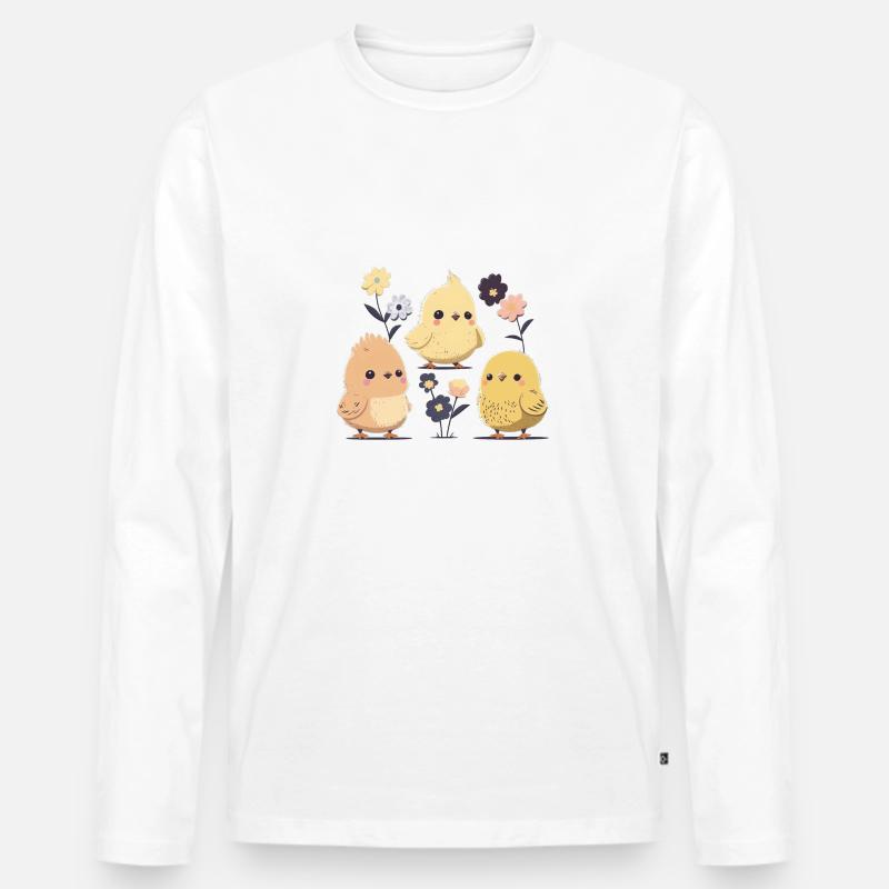 Ostern 2 - Männer Premium Bio Langarmshirt - Weiß