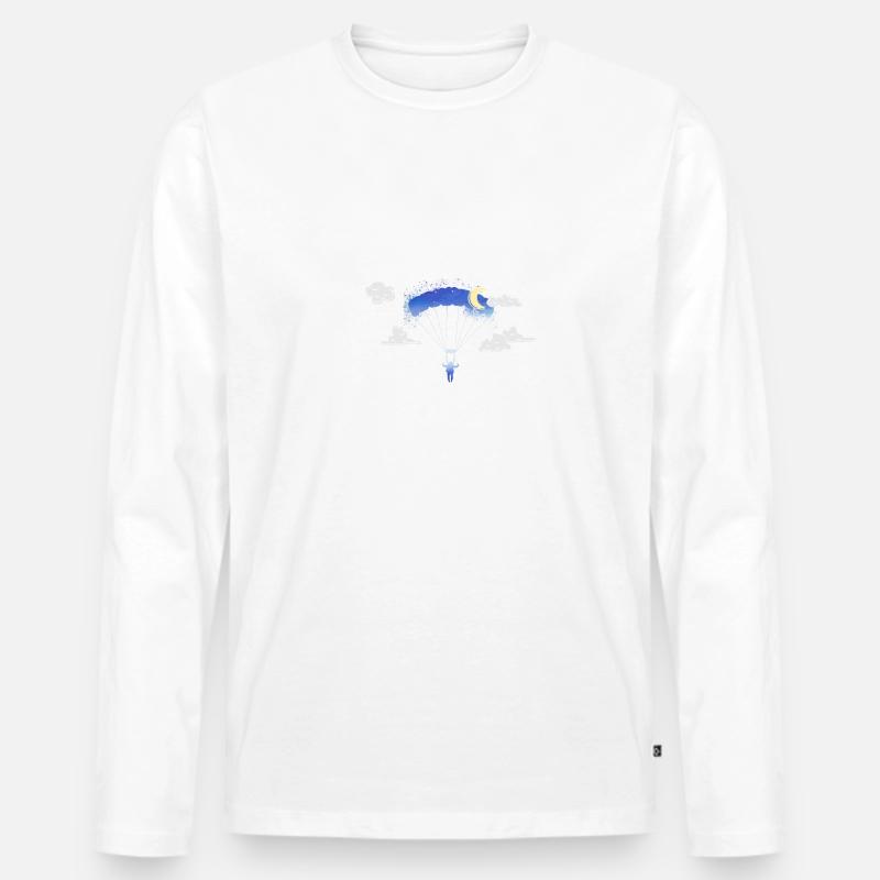 fallschirm,fallschirmfliegen,graffiti,gleitschirm, - Männer Premium Bio Langarmshirt - Weiß