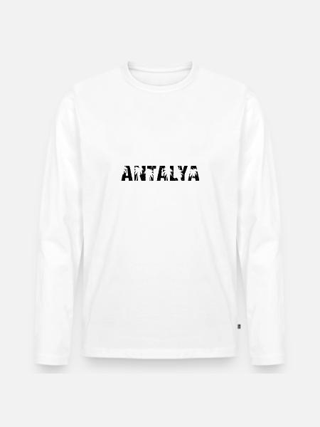 Antalya Palm Trees Turkey - Men's Premium Organic Long Sleeve Shirt - white