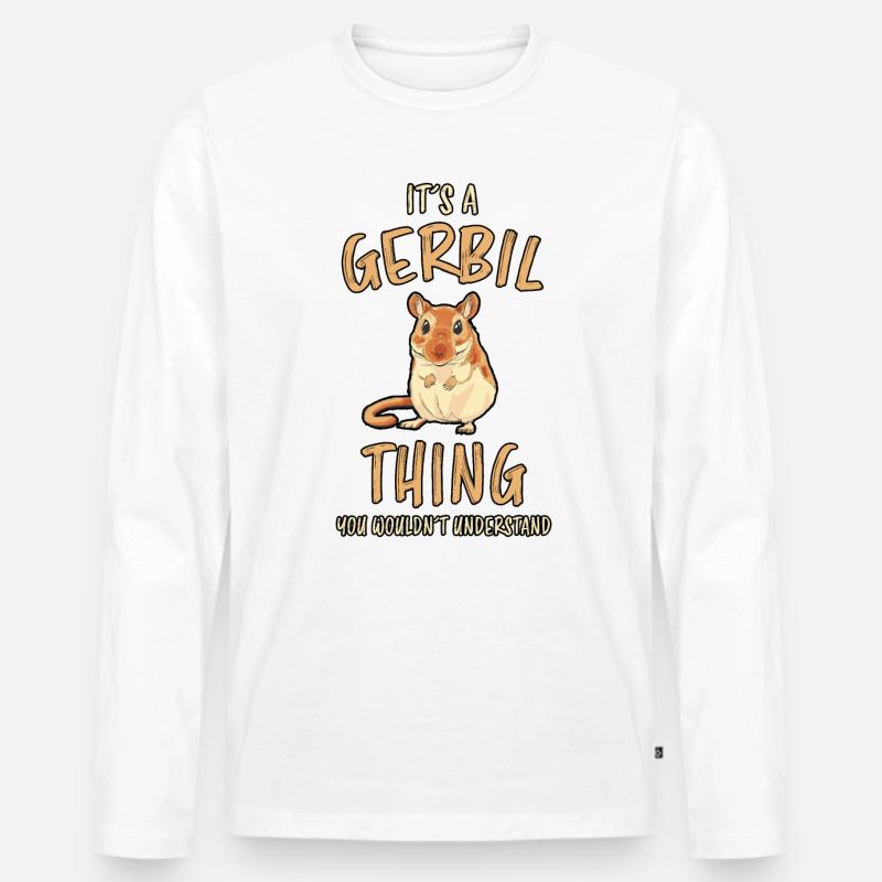 Rennmaus Spruch Maus Lustiges Rennmäuse Geschenk - Männer Premium Bio Langarmshirt - Weiß