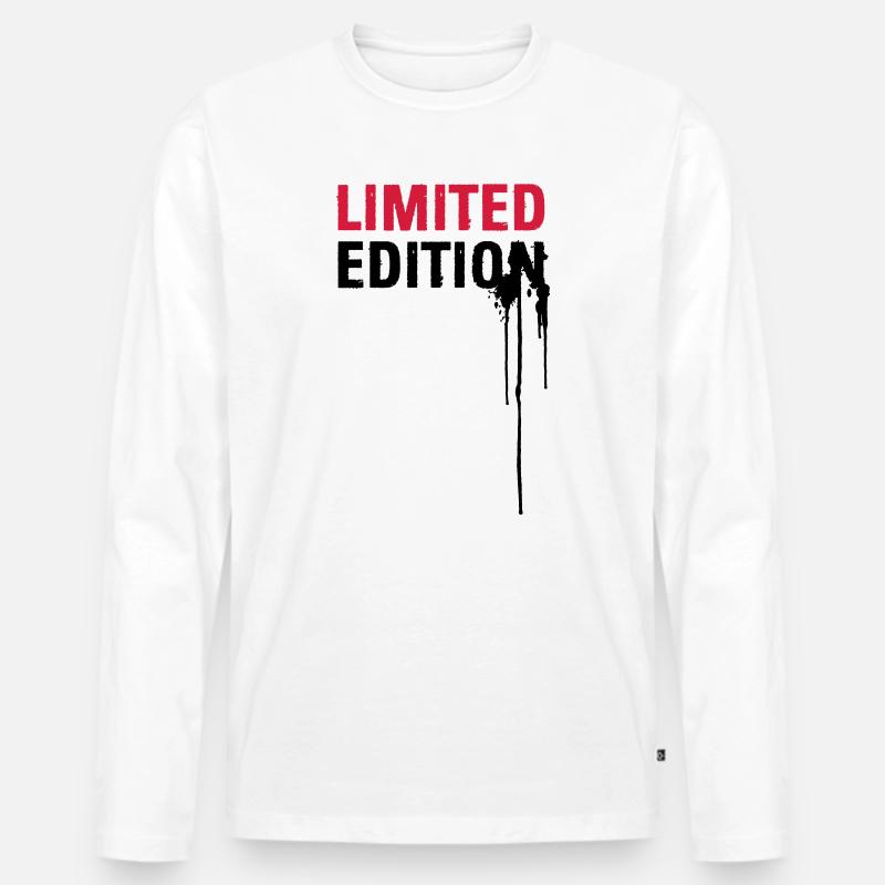 Limited Edition - Männer Premium Bio Langarmshirt - Weiß
