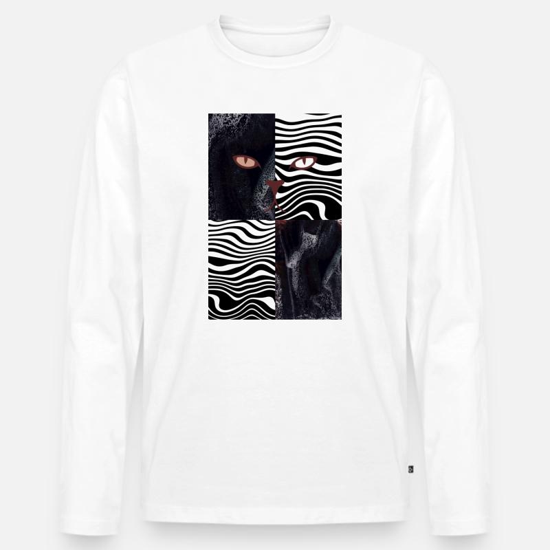 Jusi - Männer Premium Bio Langarmshirt - Weiß