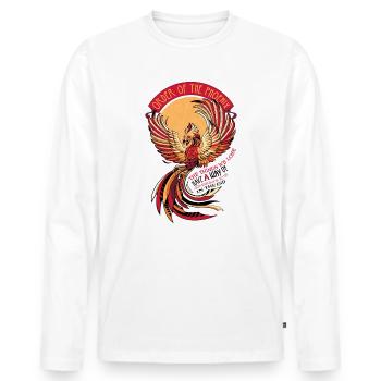 Harry Potter Phoenix Fawkes - Men's Premium Organic Long Sleeve Shirt - white - Front - Nico (187cm)