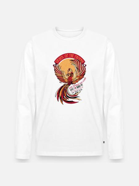 Harry Potter Phoenix Fawkes - Men's Premium Organic Long Sleeve Shirt - white