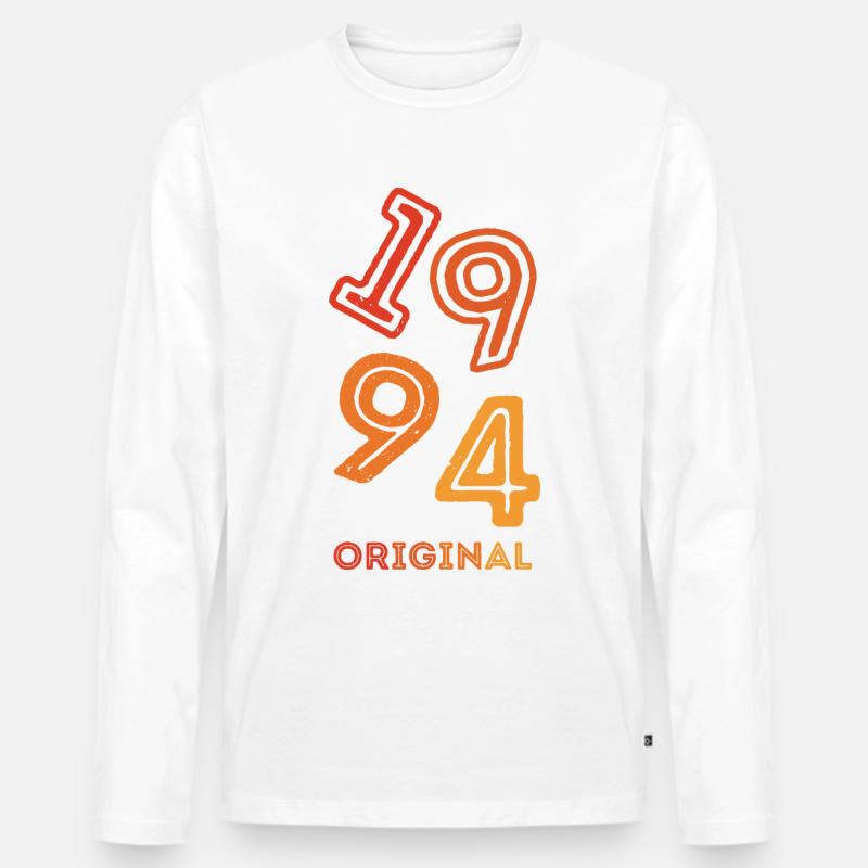 1994 Original - Männer Premium Bio Langarmshirt - Weiß