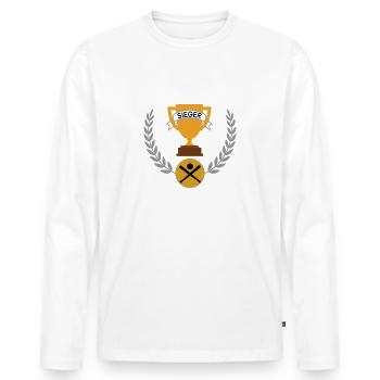 Baseball Sieger Gewinner Turnier Meisterschaft - Männer Premium Bio Langarmshirt - Weiß - Vorne - Nico (187cm)