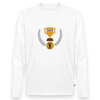 Tennis Sieger Gewinner Turnier Meisterschaft - Männer Premium Bio Langarmshirt - Weiß - Vorne - Nico (187cm)