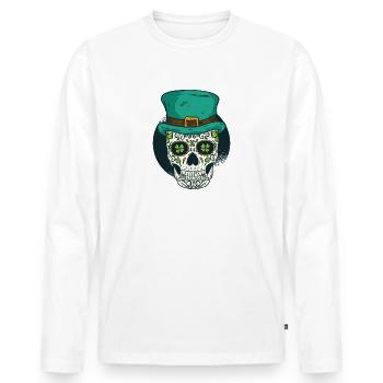 St. Patrick's Day - Men's Premium Organic Long Sleeve Shirt - white - Front - Nico (187cm)