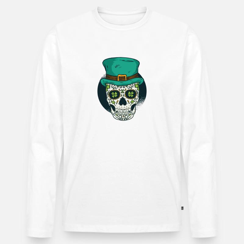 St Patrick day - Männer Premium Bio Langarmshirt - Weiß