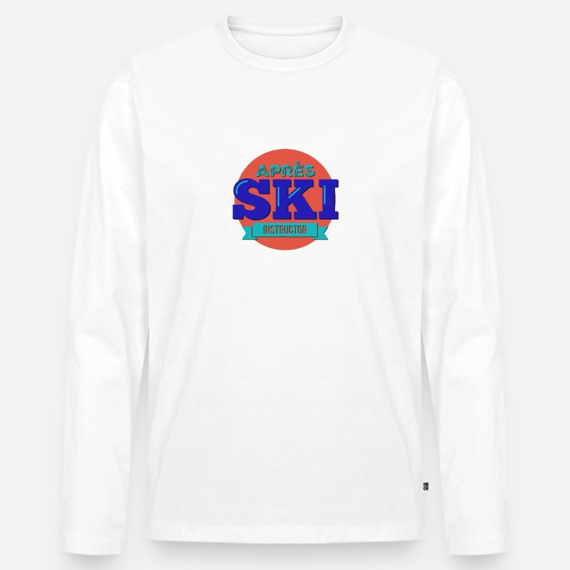 Apres Ski - Männer Premium Bio Langarmshirt - Weiß