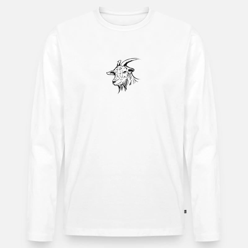goat - Men's Premium Organic Long Sleeve Shirt - white