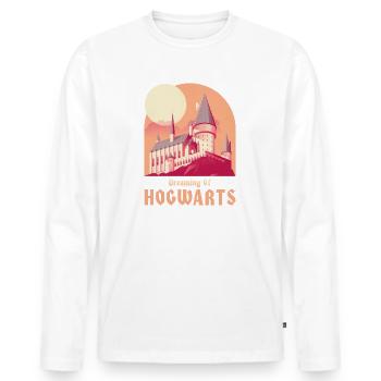 Harry Potter Dreaming Of Hogwarts - Men's Premium Organic Long Sleeve Shirt - white - Front - Nico (187cm)