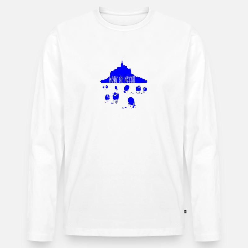MONT SAINT MECHIL - Männer Premium Bio Langarmshirt - Weiß