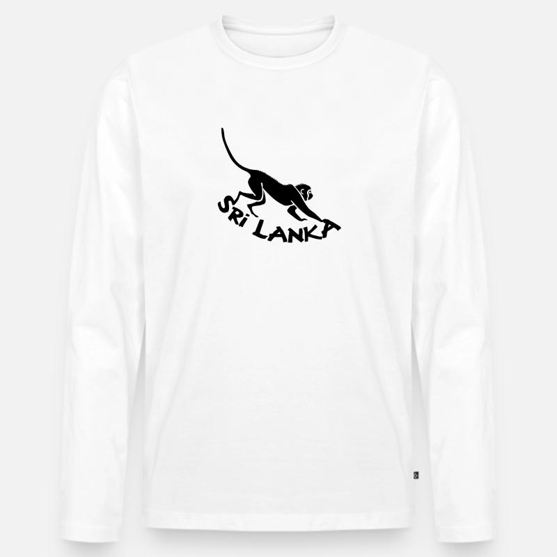 Sri Lanka - Männer Premium Bio Langarmshirt - Weiß