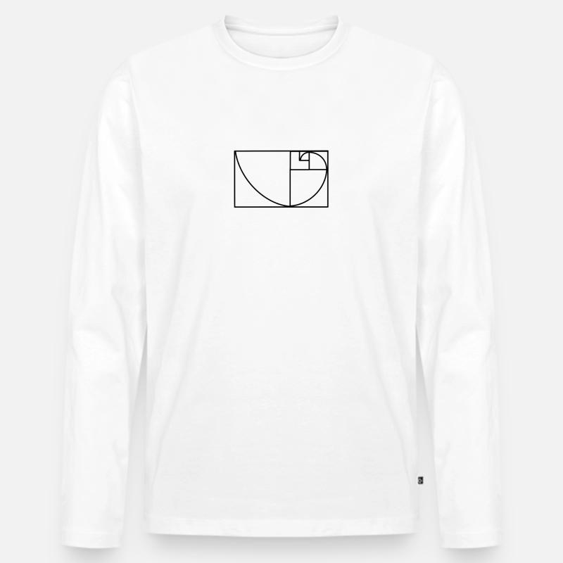 Muster - Männer Premium Bio Langarmshirt - Weiß