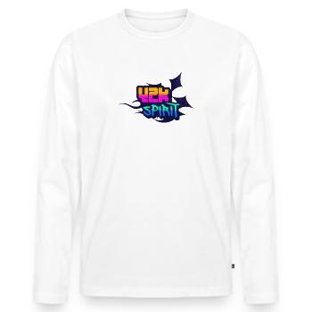 Neon streetwear for the 2000 generation - Men's Premium Organic Long Sleeve Shirt - white - Front - Nico (187cm)