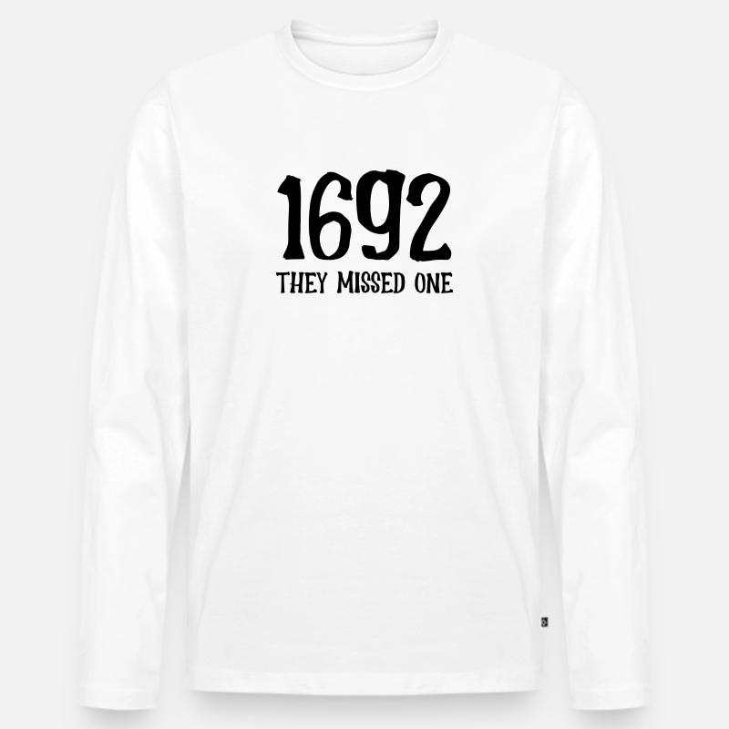 1692 verpassten sie einen - Männer Premium Bio Langarmshirt - Weiß