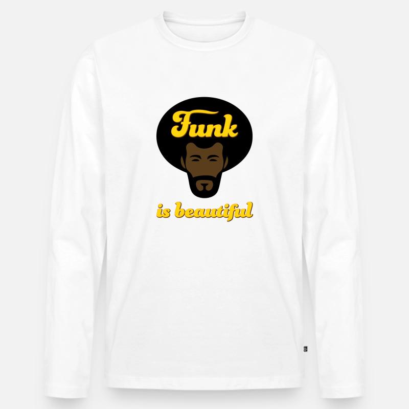 funkisbeautiful - Männer Premium Bio Langarmshirt - Weiß