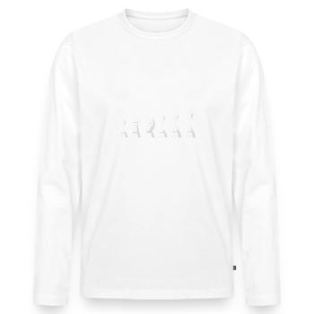 Strategie Ist Alles Schach Schachfiguren Geschenk - Männer Premium Bio Langarmshirt - Weiß - Vorne - Nico (187cm)