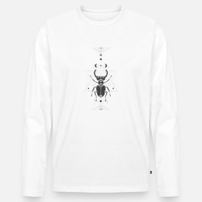 Bug - Männer Premium Bio Langarmshirt - Weiß
