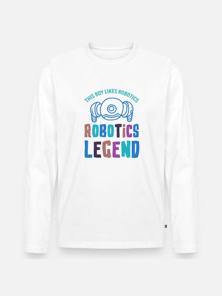 Robots Mechanic Engineering Electronics Robotics - Men's Premium Organic Long Sleeve Shirt - white