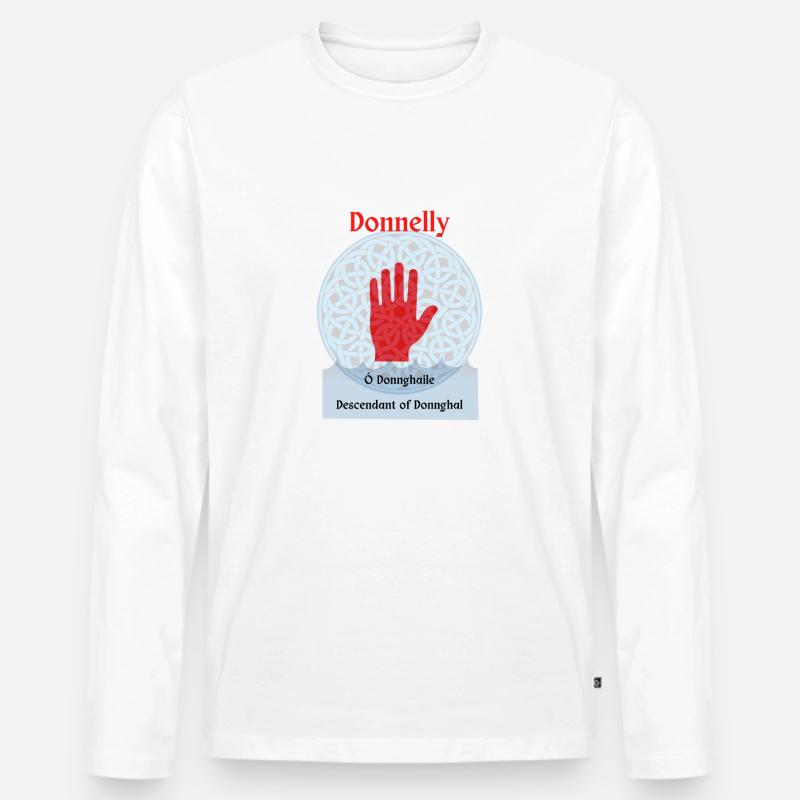 Donnelly - Männer Premium Bio Langarmshirt - Weiß