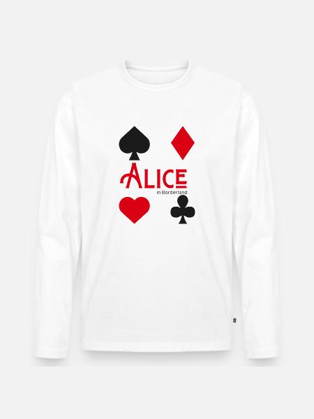 Alice in Borderland - Männer Premium Bio Langarmshirt - Weiß