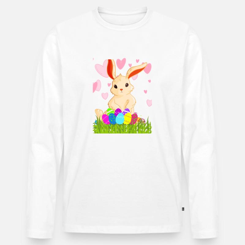 3 - Männer Premium Bio Langarmshirt - Weiß