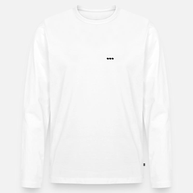 ... - Männer Premium Bio Langarmshirt - Weiß