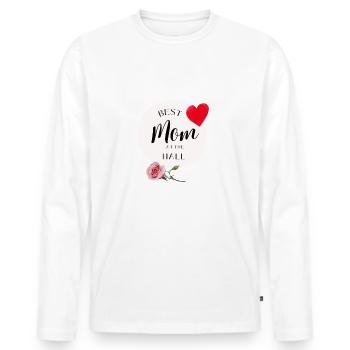 Meilleure maman au Hall - T-shirt manches longues Premium bio Homme - blanc - Devant - Nico (187cm)