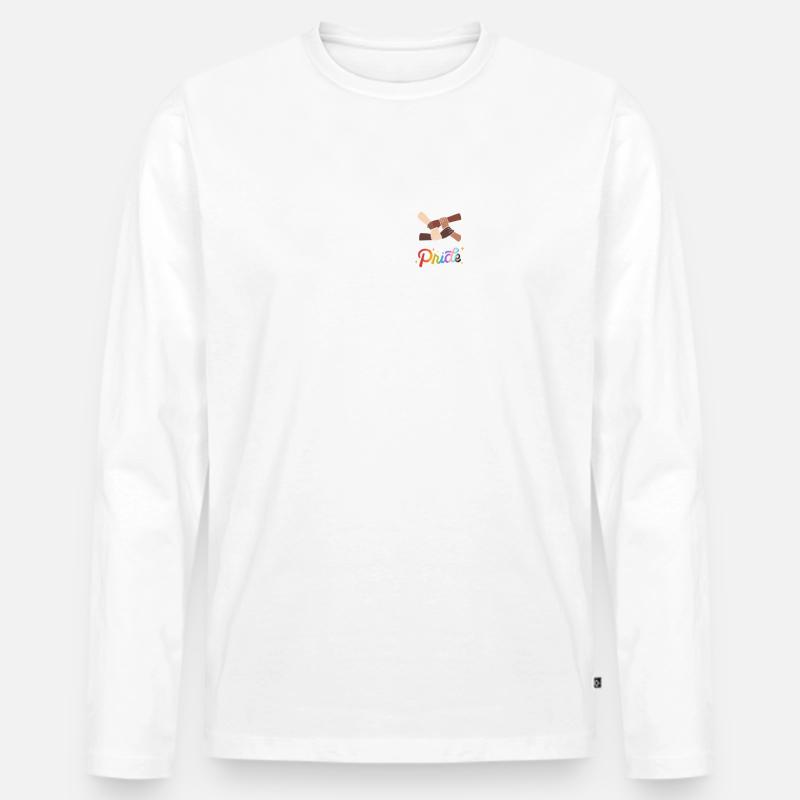 Pride - Männer Premium Bio Langarmshirt - Weiß