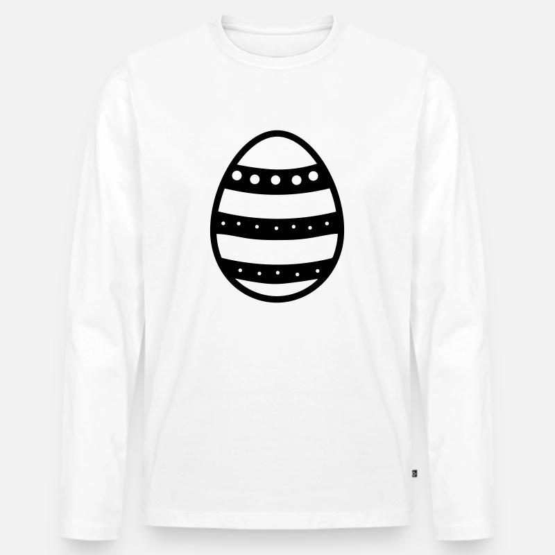 Osterei - Männer Premium Bio Langarmshirt - Weiß