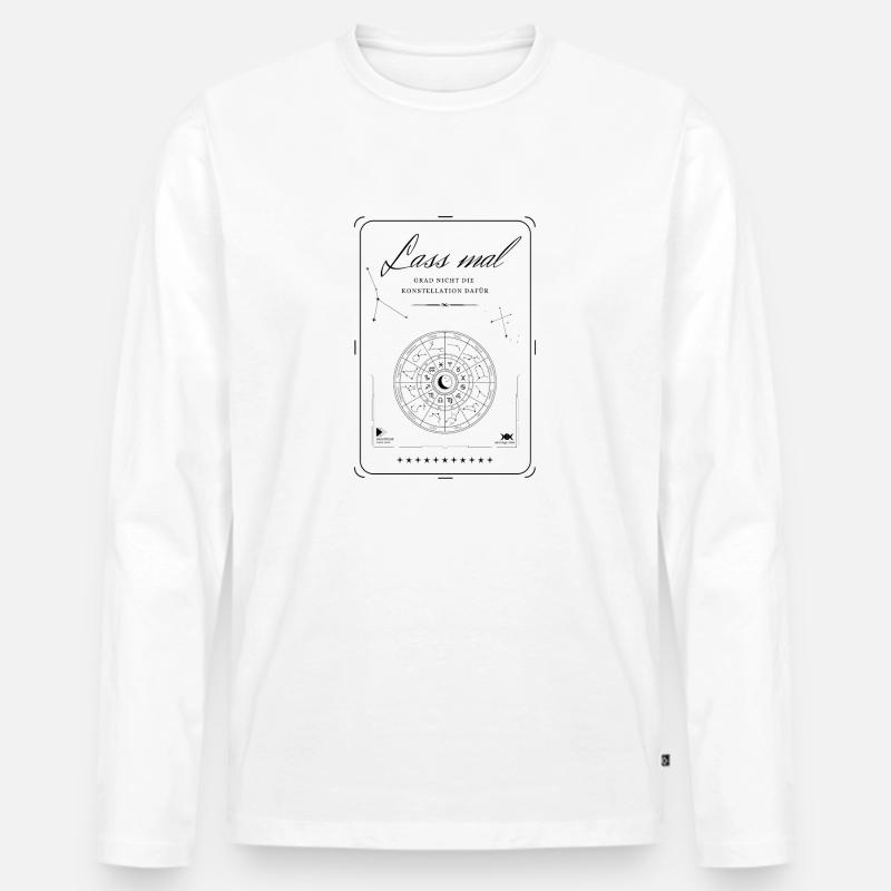 Lass mal - Astrologie - Konstellation - Männer Premium Bio Langarmshirt - Weiß