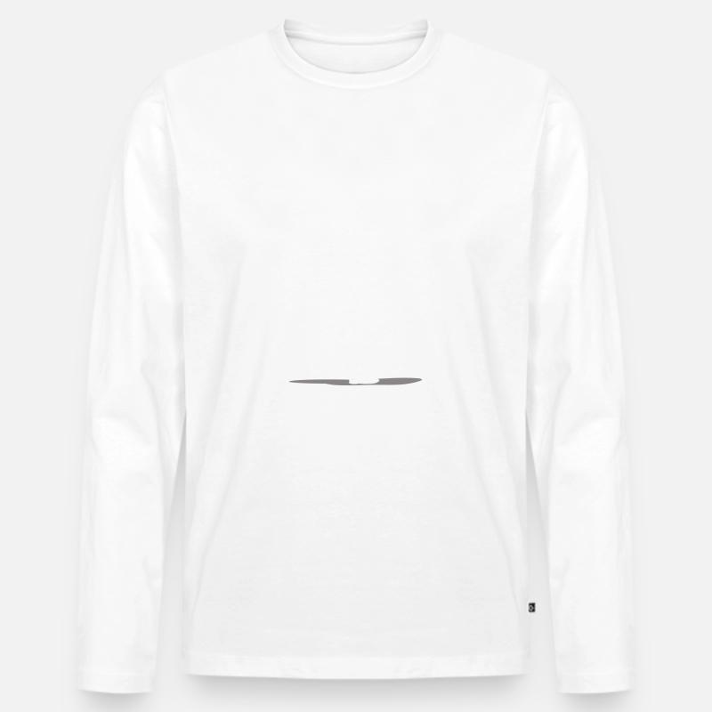 Einsamer Mann - Männer Premium Bio Langarmshirt - Weiß