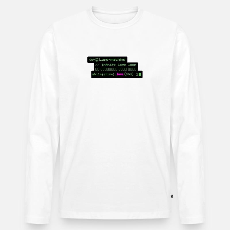 Romantic Geek Design for Developer: Loop i Men's Premium Organic Long Sleeve Shirt