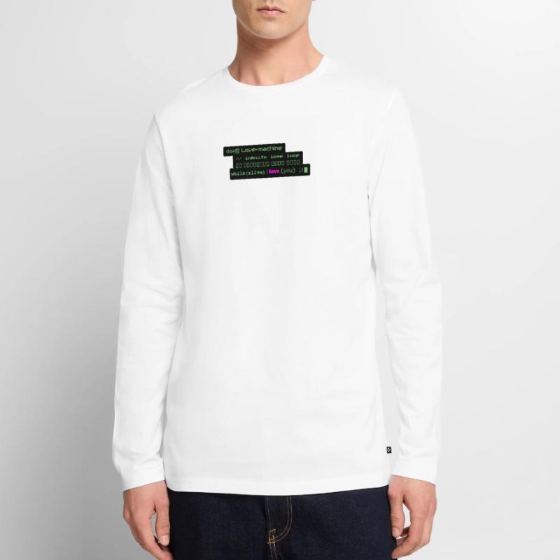 Romantic Geek Design for Developer: Loop i Men's Premium Organic Long Sleeve Shirt