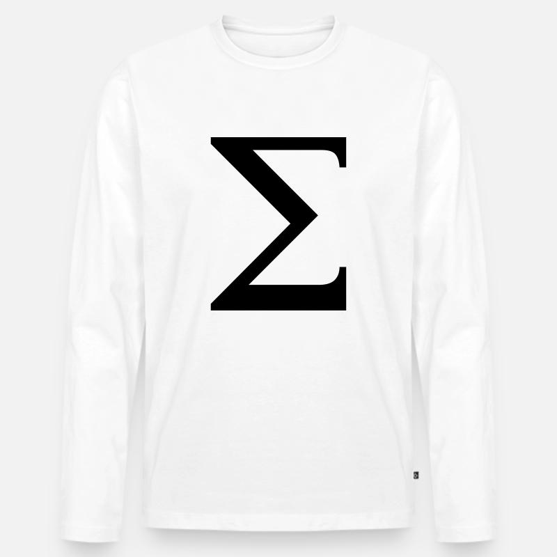 Sigma greek alphabet - Männer Premium Bio Langarmshirt - Weiß
