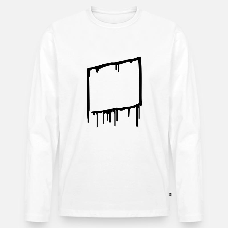 graffiti_frame - Männer Premium Bio Langarmshirt - Weiß
