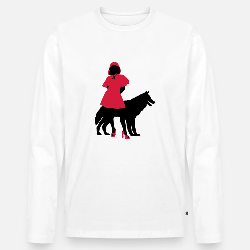 Rotkäppchen - Männer Premium Bio Langarmshirt - Weiß